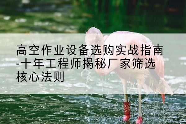 阳新剪叉式升降机厂家-高空作业设备选购实战指南-十年工程师揭秘厂家筛选核心法则
